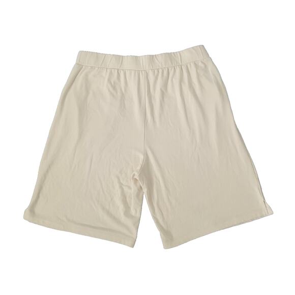 Cozy Earth Women's Brushed Bamboo Bermuda Shorts 9" Size L Ivory Quiet Luxury - Picture 3 of 10
